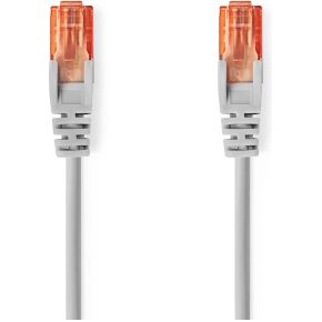 Nedis CAT6 Netwerkkabel - RJ45 Male - RJ45 Male - U/UTP - 30.0 m - Rond - PVC - Grijs - Label