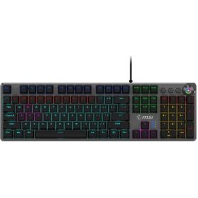 MSI FORGE GK310 RED DE toetsenbord Gamen USB QWERTY Duits Zwart