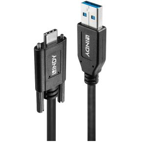 Lindy 41879 USB-kabel USB 3.2 Gen 2 (3.1 Gen 2) 1 m USB A USB C Zwart