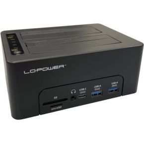 LC-Power LC-DOCK-C-MULTI-HUB basisstation voor opslagstations USB 3.2 Gen 2 (3.1 Gen 2) Type-C Zwart