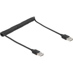 DeLOCK 90124 USB-kabel USB 2.0 0,8 m USB A Zwart