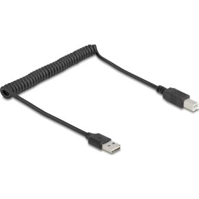 DeLOCK 90130 USB-kabel USB 2.0 0,8 m USB A Zwart