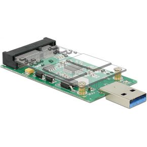 Delock 62681 Converter USB 5 Gbps Type-A male > mSATA volledige grootte