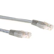 ACT Grijze 1 meter LSZH U/UTP CAT6A patchkabel met RJ45 connectoren