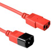 ACT Netsnoer C13 - C14 rood 3 m