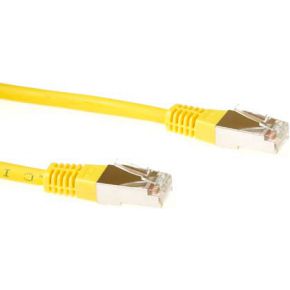 ACT Gele 1 meter LSZH F/UTP CAT5E patchkabel met RJ45 connectoren