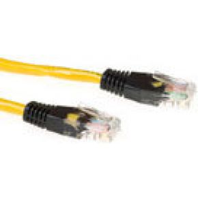 ACT CAT5E UTP cross-over patchcable yellow with black connectorsCAT5E UTP cros