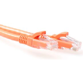 ACT Oranje 1 meter U/UTP CAT6A patchkabel snagless met RJ45 connectoren