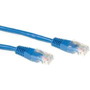 ACT Blauwe 1 meter U/UTP CAT5E patchkabel met RJ45 connectoren