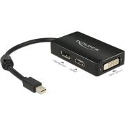 Delock-62623-Adapter-mini-DisplayPort-1-1-male-DisplayPort-HDMI-DVI-female-Passief-zwart