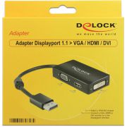 Delock-62656-Adapter-DisplayPort-1-1-male-VGA-HDMI-DVI-female-Passief-zwart
