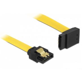 Delock 82810 SATA 6 Gb/s Kabel recht naar boven haaks 50cm geel