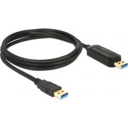 Delock 83647 USB 5 Gbps datalinkkabel + KM-switch type-A naar type-A 1,5 m