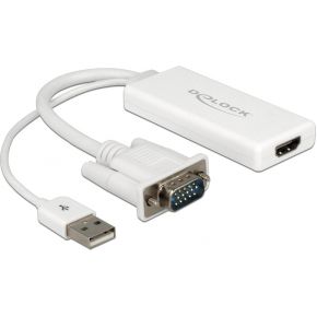 Delock 62460 VGA naar HDMI Adapter met Audio wit