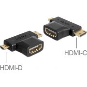 Delock 65446 Adapter HDMI-A female > HDMI-C + HDMI-D male