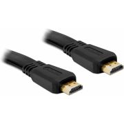 Delock 82670 Kabel High Speed HDMI met Ethernet &ndash; HDMI A male > HDMI A male plat 2 m