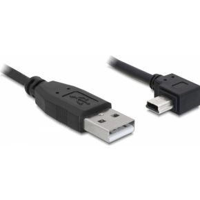 Delock 82681 Kabel USB-A male > USB mini-B male haaks 90° links