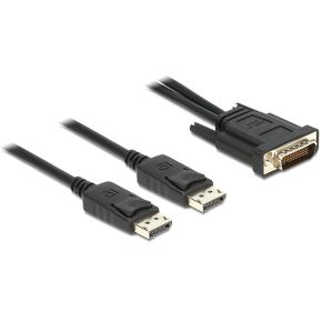 Delock 83507 Kabel DMS-59 male > 2 x DisplayPort male 2 m