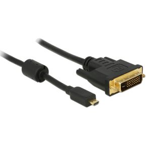 Delock 83585 HDMI-kabel Micro-D male > DVI 24+1 male 1 m