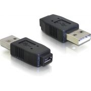 Delock 65029 Adapter USB micro-A+B female naar USB 2.0 Type-A male