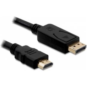 Delock 82587 Kabel DisplayPort 1.1 male > High Speed HDMI-A male passief 2 m zwart