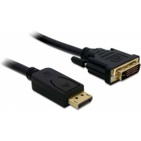 Delock 82591 Kabel DisplayPort 1.2 male > DVI 24+1 male passief 2 m zwart