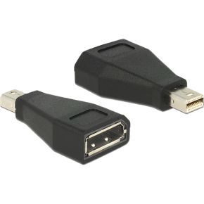 Delock 65238 Adapter mini DisplayPort 1.2 male > DisplayPort female zwart