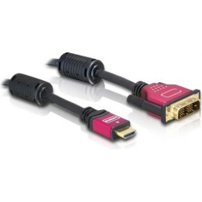 Delock 84343 HDMI naar DVI 24+1 Kabel bidirectioneel 3 m