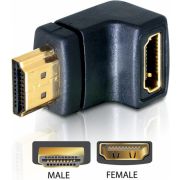 Delock 65071 Adapter HDMI male naar HDMI female 90° naar beneden
