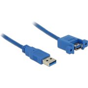 Delock 85112 Kabel USB 3.0 Type-A male > USB 3.0 Type-A female paneelmontage 1 m