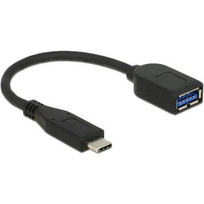 Delock 65684 USB 10 Gbps coaxkabel USB Type-C male naar Type-A female 10cm