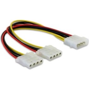 Delock 82100 Y-kabel Voeding > 2x 4-pins Molex