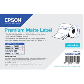 Epson Premium Matte 102mm x 152mm, 800