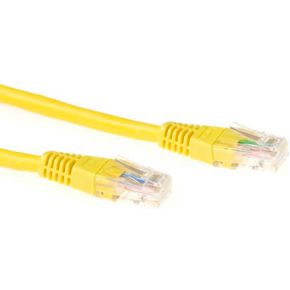 ACT Gele 1 meter LSZH U/UTP CAT6 patchkabel met RJ45 connectoren