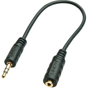 Lindy 35699 20m 3.5mm 2.5mm Zwart audio kabel
