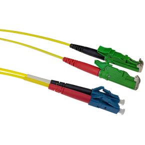 ACT RL3210 10m 2x E2000 (APC) LC/UPC Blauw, Groen, Geel Glasvezel kabel