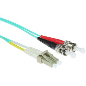 ACT RL7601 1m 2x LC 2x ST Zwart, Blauw, Grijs, Rood Glasvezel kabel