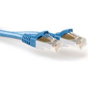 ACT Blauwe 25 meter LSZH SFTP CAT6A patchkabel snagless met RJ45 connectoren