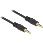 Delock-83435-Stereo-Jack-Kabel-3-5-mm-4-pins-male-naar-male-1-m-zwart