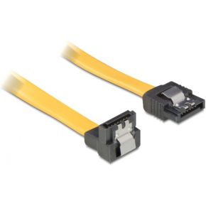 Delock 82482 SATA 3 Gb/s Kabel recht naar beneden haaks 70cm geel