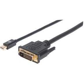 Manhattan 152150 Mini DisplayPort DVI-D Zwart kabeladapter/verloopstukje