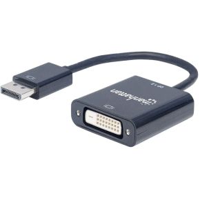 Manhattan 152228 DisplayPort DVI-D Zwart kabeladapter/verloopstukje