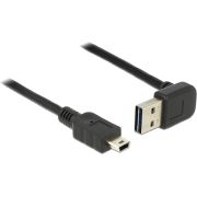 Delock 85184 Kabel EASY-USB 2.0 Type-A male haaks omhoog / omlaag > USB 2.0 Type Mini-B male 0,5 m