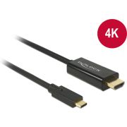 Delock-85259-Kabel-USB-Type-C-male-HDMI-male-DP-Alt-Mode-4K-30-Hz-2-m-zwart