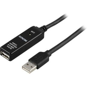 DELTACO USB2-EX20M Hi-Speed active USB 2.0 verlengkabel - 20 meter