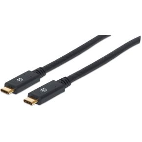 Manhattan 354905 2m USB C USB C Mannelijk Mannelijk Zwart USB-kabel