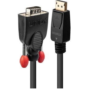 Lindy 41941 1m DisplayPort VGA (D-Sub) Zwart video kabel adapter