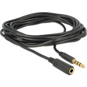 Delock-84668-Stereo-Jack-Verlengkabel-3-5-mm-4-pins-male-naar-female-3-m-zwart