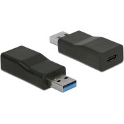 Delock-65696-Converter-USB-10-Gbps-Type-A-male-USB-Type-C-female-Actief-zwart