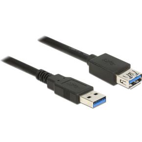 Delock 85053 Verlengkabel USB 3.0 Type-A male > USB 3.0 Type-A female 0,5 m zwart